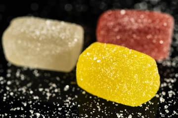 Multicolored jelly candies.