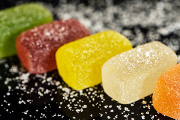 Multicolored jelly candies.