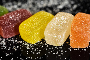 Multicolored jelly candies.