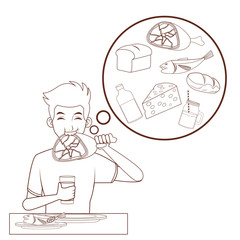 balanced diet young man