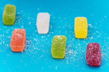 Multicolored jelly candies.