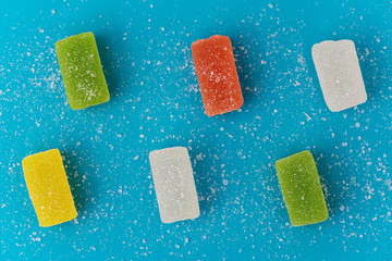 Multicolored jelly candies.