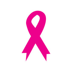 pink ribbon simple icon