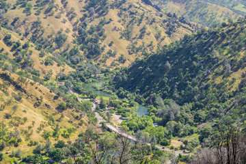 View towards the road and the camping area, Stebbins Cold Canyon, Napa Valley, California