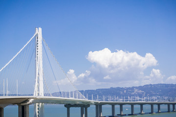 The bay bridge trail going from Yerba Buena Island to Oakland, San Francisco bay, California