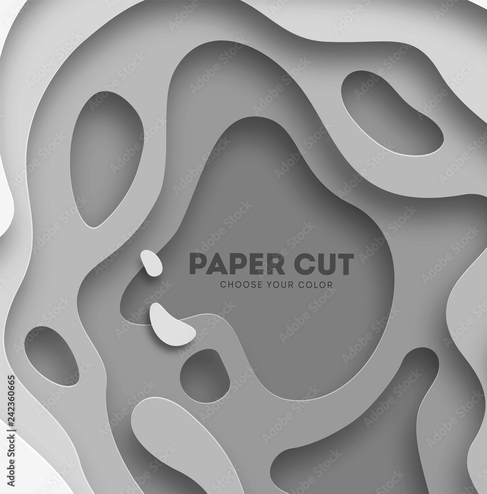 Poster 3d abstract background with white paper cut shapes. vector design layout for business presentations,