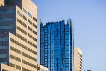 Old and new office buildings, San Francisco, California