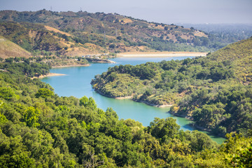 Fototapeta na wymiar Stevens Creek Reservoir, Santa Clara county, San Francisco bay area, California