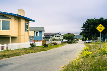 Houses in Moss Beach, San Francisco bay area, California