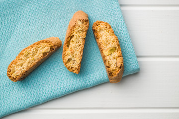 Sweet cantuccini biscuits.