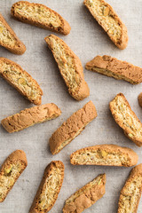 Sweet cantuccini biscuits.
