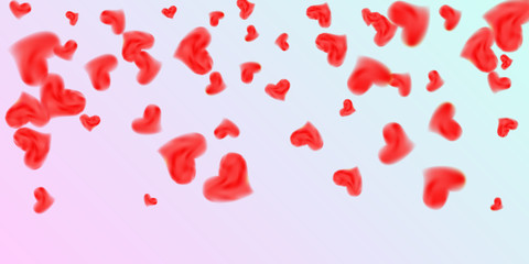 Hearts of confetti for valentines day