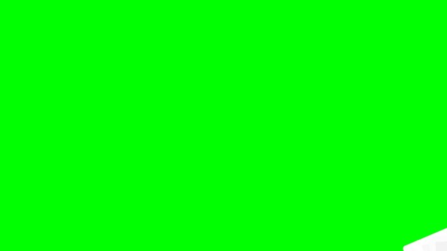 Looped animation on a green background. For videos and sites.