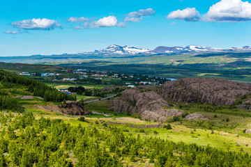Town of Fellabaer in Fljotsdalsherad municipality of Eastern Iceland