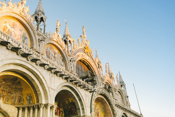 Venice, the facade of the Basilica of San Marco