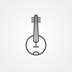 Banjo vector icon sign symbol
