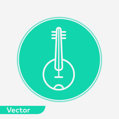Banjo vector icon sign symbol