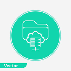 Server folder vector icon sign symbol