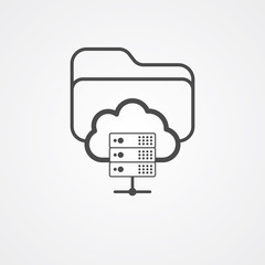 Server folder vector icon sign symbol