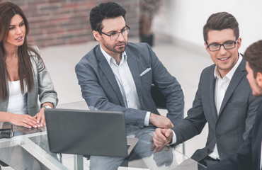 business team holds a business meeting