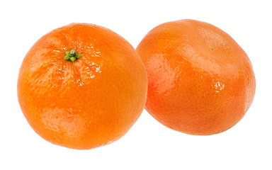 Fresh mandarin orange isolated on white background with clipping path