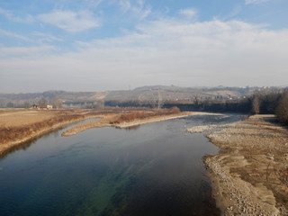 Tanaro river near Farigliano, Piedmont - Italy