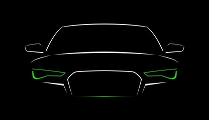 Car Logo Abstract Lines Vector. Vector illustration