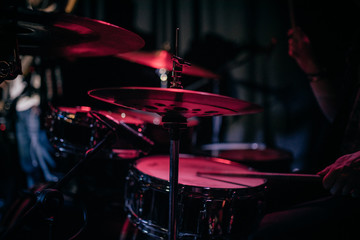 Fototapeta na wymiar drummer at a concert