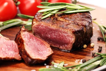 Foto auf Leinwand Barbecue Rib Eye Steak - Dry Aged Wagyu Entrecote Steak © beats_