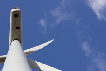 Looking up at Wind Turbine