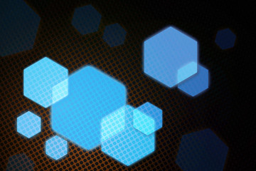 Abstract background with blue hexagons