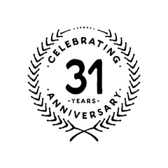 31 years design template. 31st vector and illustration 