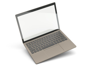 Modern laptop isolated on the white background 
