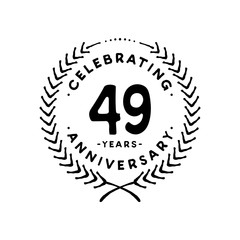 49 years design template. 49th vector and illustration 
