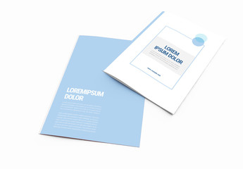 Brochure Layout with Light Blue Accents