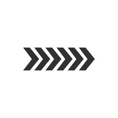 icon of right rectangular arrow. vector illustration isolated on white background.