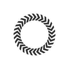 circular black arrows, vector illustration isolated on white background.