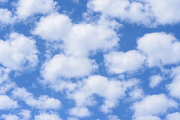 Blue sky background with clouds.