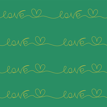 Fototapeta Vector seamless pattern with hand inscriptions love