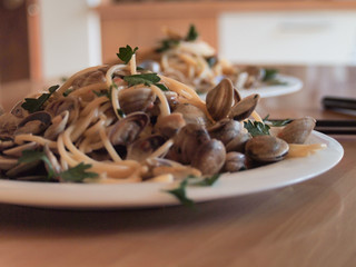 Pasta with clams Spaghetti alle Vongole