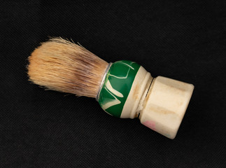 Old Green and Cream Shaving Brush