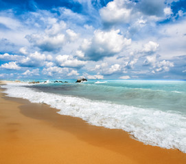 Idyllic tropical sand beach