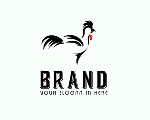 Fototapeta na wymiar Stand Rooster farm logo template design inspiration