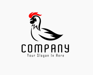 Fototapeta na wymiar meat chicken template logo design inspiration