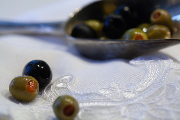 Black and Green Olives