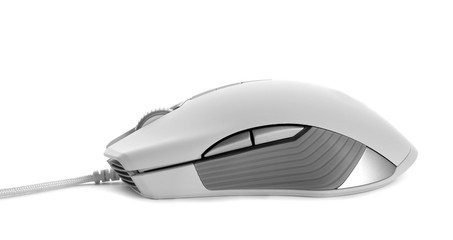 Computer mouse on white background. Modern technology