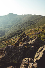Naklejka premium Mountain from the chain of the Carpathian Mountains in Romania