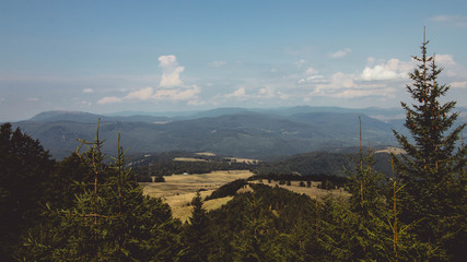 Fototapeta premium Mountain from the chain of the Carpathian Mountains in Romania