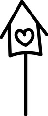 Hand drawn bird house doodle sketch  vector	