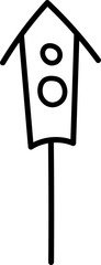 Hand drawn bird house doodle sketch  vector	